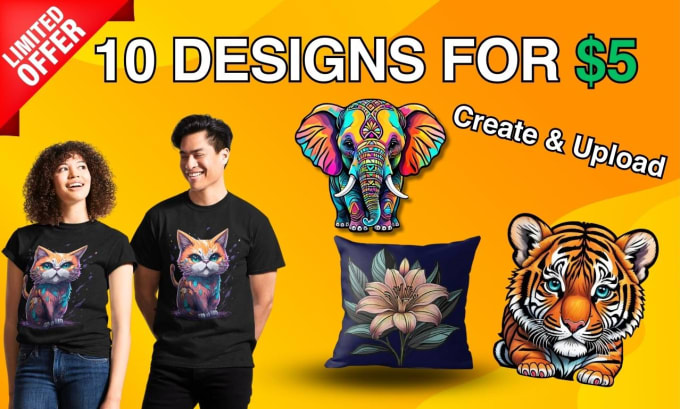 Gig Preview - Create designs for redbubble, teepublic and spreadshirt