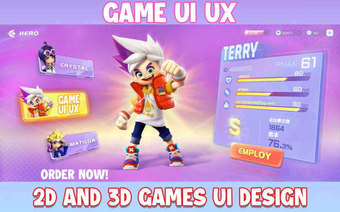 Gig Preview - Design a professional stunning game ui ux for 2d and 3d games