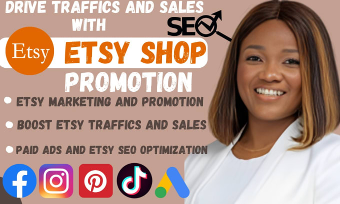 Gig Preview - Do etsy shop promotion etsy seo etsy ads to boost organic traffic and sales