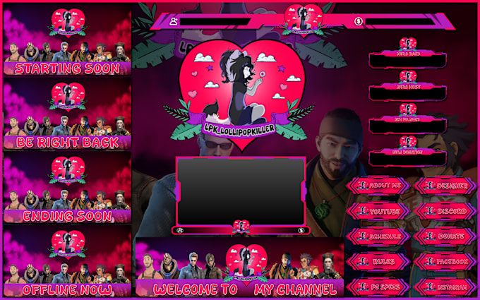 Gig Preview - Craft bespoke twitch logo, innovative overlays, exclusive arts and emotes