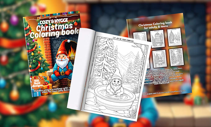 Gig Preview - Create coloring book pages and book cover for amazon KDP