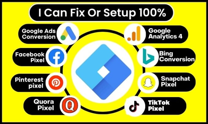 Gig Preview - Setup google analytics 4 ga4 facebook pixel conversion tracking by tag manager