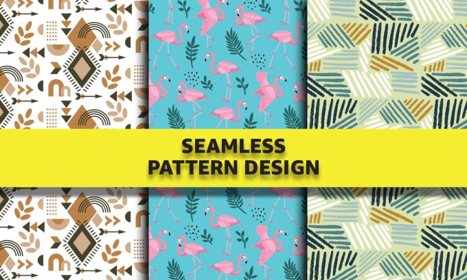 Gig Preview - Design seamless pattern, textile prints, floral patterns vector custom monogram