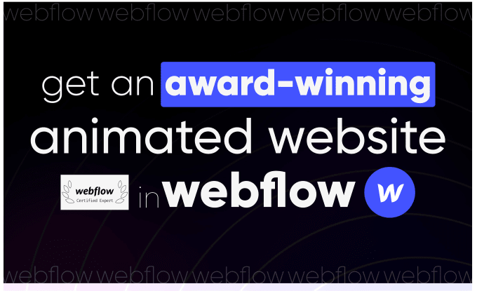 Gig Preview - Design an award winning animated website in webflow