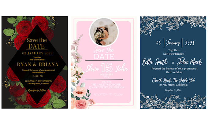 Bestseller - design attractive, minimal or vibrant invitation cards