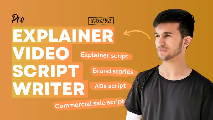 Gig Preview - Write your explainer video script or commercial sales script