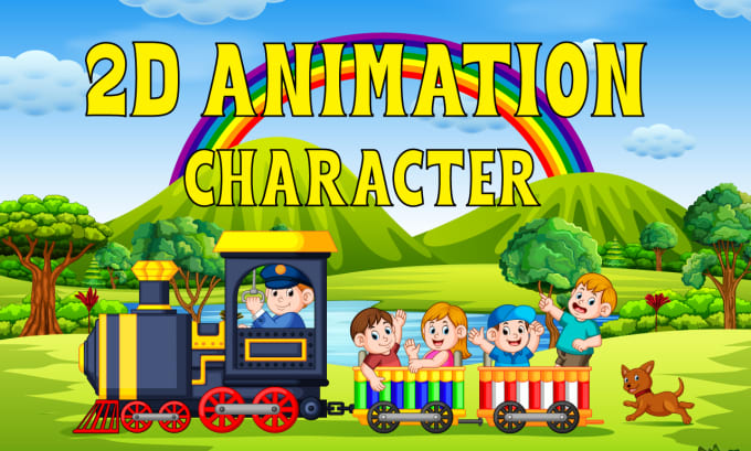 Gig Preview - 2d rhymes character animation learning videos kids cartoon educational videos