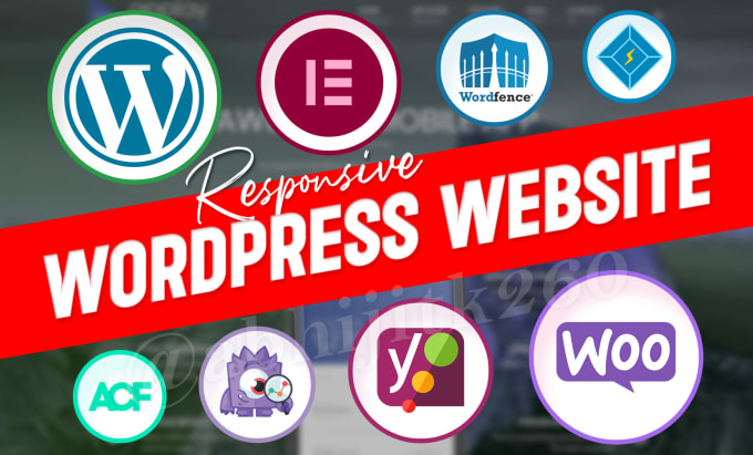 Gig Preview - Build responsive wordpress website with woocommerce elementor pro