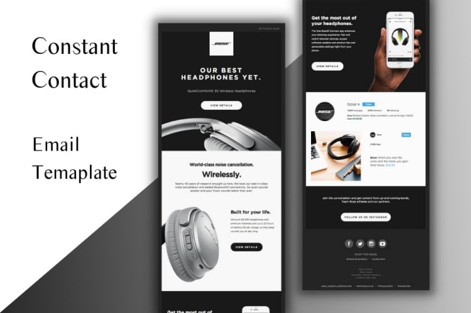 Gig Preview - Design responsive constant contact email template