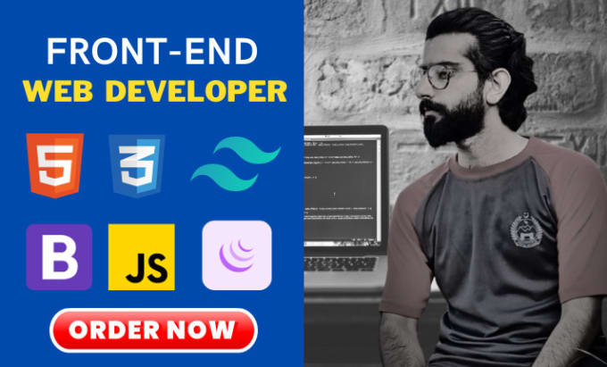 Gig Preview - Be your front end web developer, html css and js