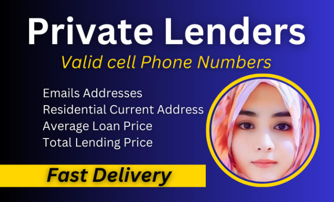 Gig Preview - Deliver active private lenders leads list