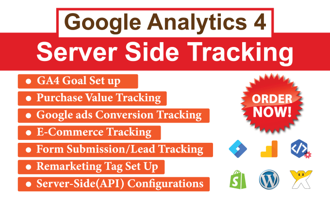 Gig Preview - Setup server side tracking via GTM for google analytics 4, conversion tracking