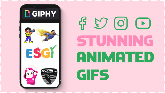 Gig Preview - Do animated GIF stickers for instagram, facebook, whatsapp