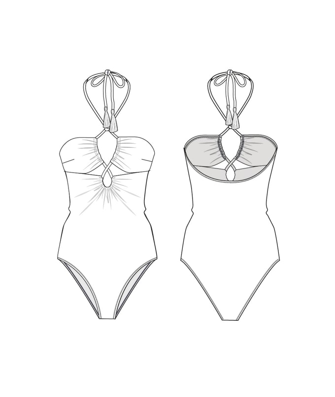 Gig Preview - Drawing flat sketches of swimwear