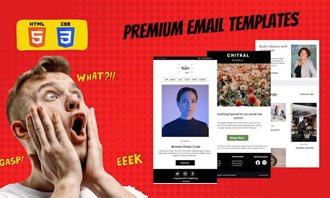 Gig Preview - Design and code premium  html email template in brevo and klaviyo