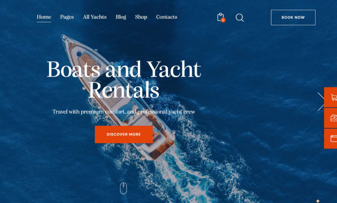 Gig Preview - Build boat, cruise ship, yacht rental, kayak rental website