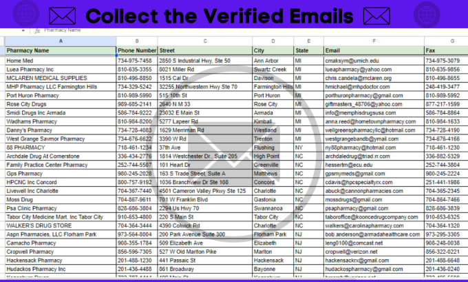 Gig Preview - Find verified , working emails data entry for your business