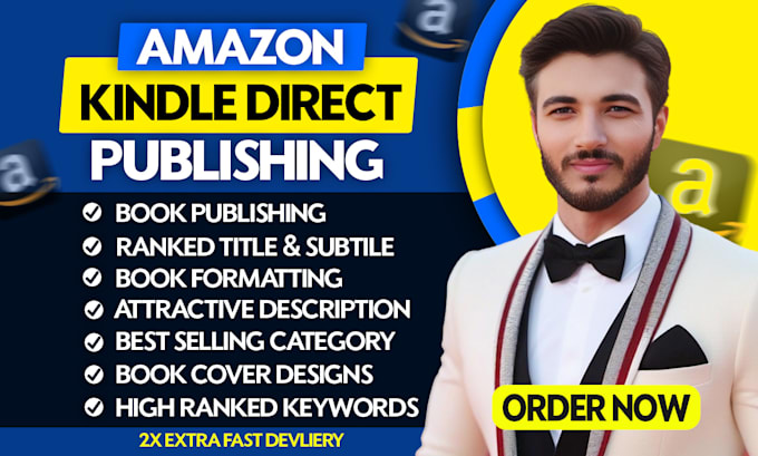 Gig Preview - Publish book on amazon kindle kdp, book formatting, amazon kdp book publishing