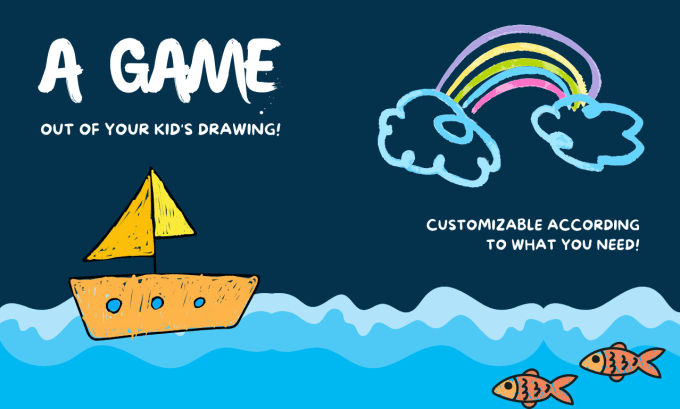 Gig Preview - Convert your kids drawings into a 2d game for a perfect gift