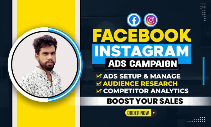 Gig Preview - Setup and manage facebook ads campaign, fb advertising, fb ad, instagram ads