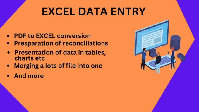 Gig Preview - Do excel date entry, PDF to excel and web scrap