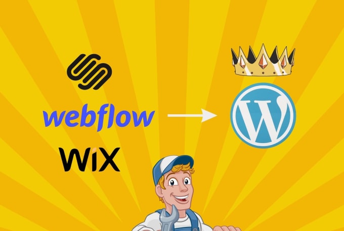 Gig Preview - Convert webflow, wix, squarespace to wordpress website