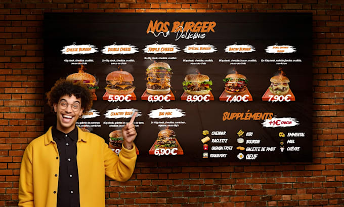 Gig Preview - Design professional digital menu boards to boost your restaurant sales