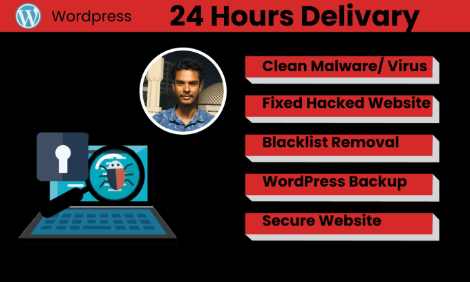 Gig Preview - Do remove wordpress malware removal, clean malware and virus