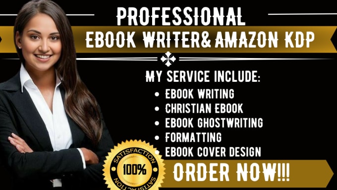 Gig Preview - Ebook writer, 30k word ebook ghostwriting, amazon KDP christian book ghostwriter