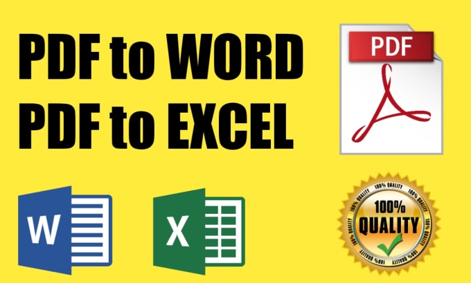 Gig Preview - Convert PDF to word, PDF to excel, text extraction