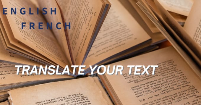 Gig Preview - Translate your french or english texts