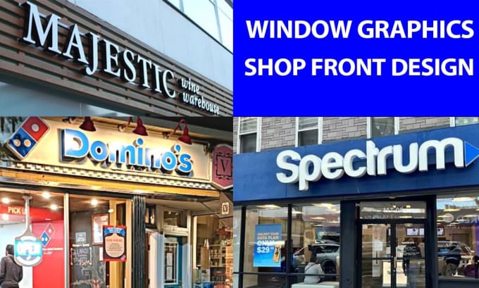 Gig Preview - Design window sticker shop front vinyl decal realtor sign