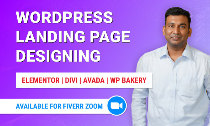 Gig Preview - Design modern wordpress landing page with elementor, avada, divi, and wpbakery