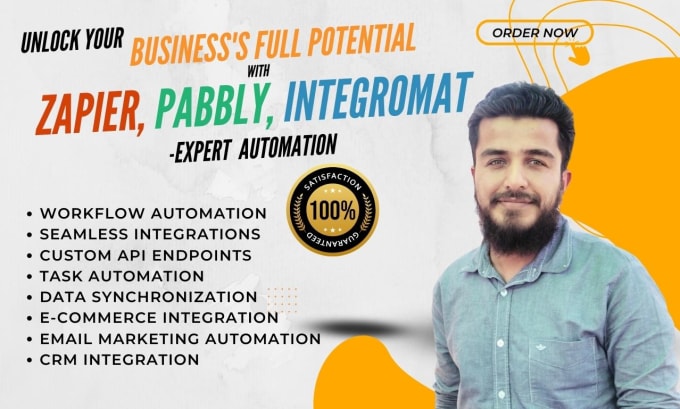 Gig Preview - Unlock your business potential with zapier, pabbly, integromat automation