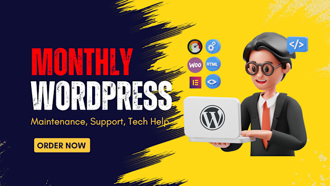 Gig Preview - Provide monthly wordpress website maintenance and support