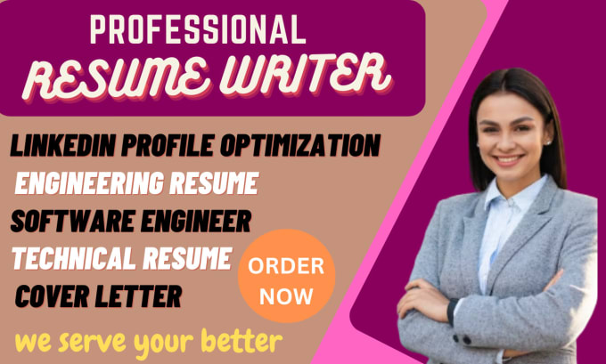 Gig Preview - Do engineering resume, technical resume, resume writing, cover letter, linkedin