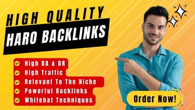 Gig Preview - Secure niche relevant high da, DR quality haro backlinks from pitches