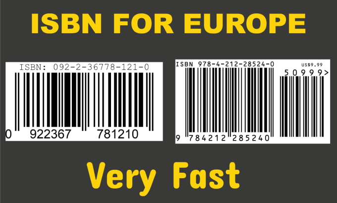 Gig Preview - Assign your book an isbn with barcode from a europe publishing company