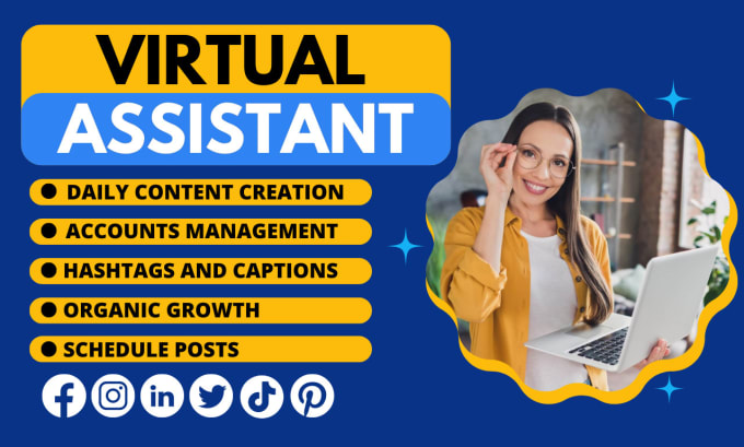 Gig Preview - Be your personal virtual assistant and social media manager