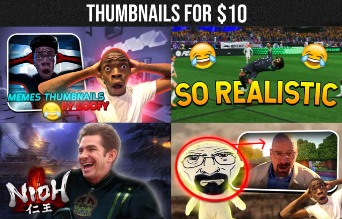 Gig Preview - Design thumbnails for memes,games and funny moment channels