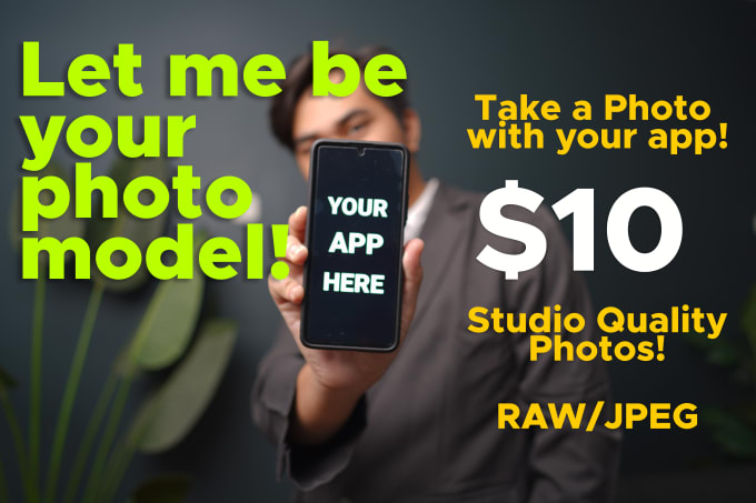 Gig Preview - Be your photo model to promote your app