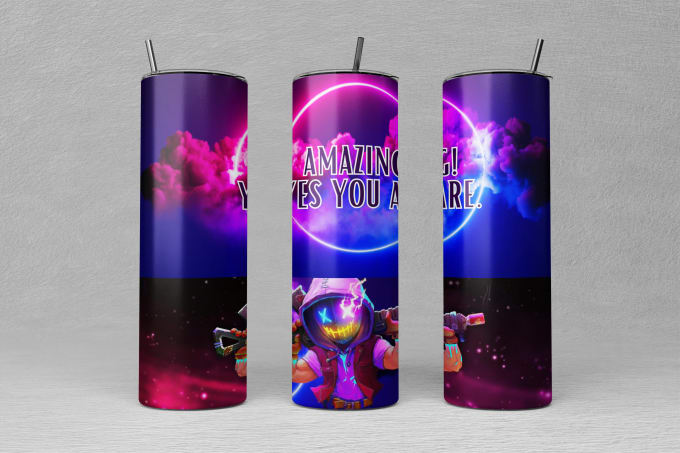 Gig Preview - Design 3d inflated 20,30oz tumbler wraps designs