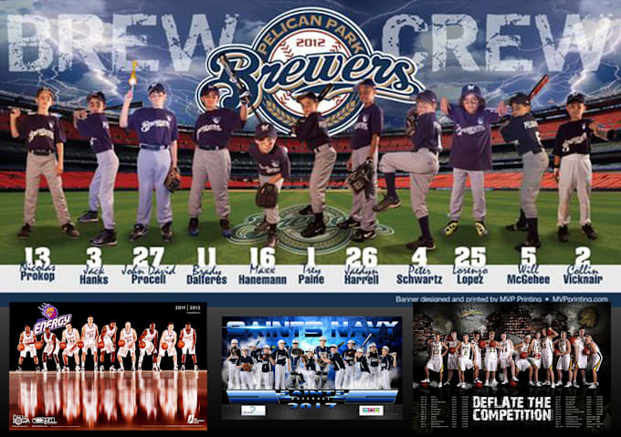 Gig Preview - Design a perfect team poster, memory mate and individual sport flyer or banner