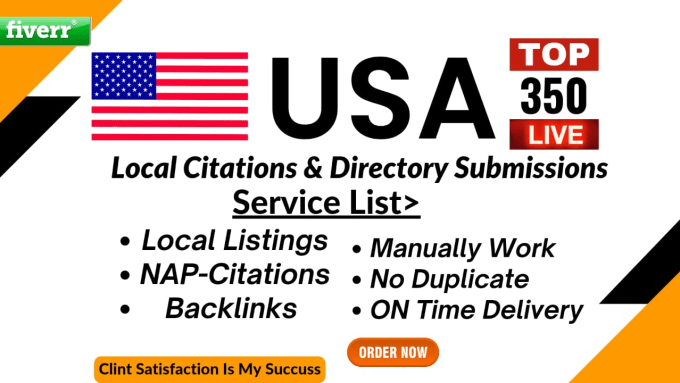 Gig Preview - Do  usa,uk,can,aus seo  local citation