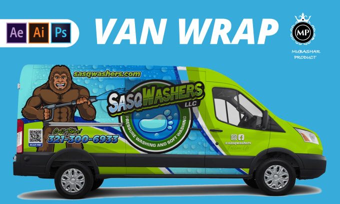 Gig Preview - Design unique and professional car or van wrap, vehicle wrap