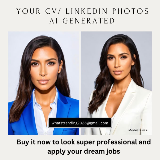 Gig Preview - Ai generate your CV linkedin photo