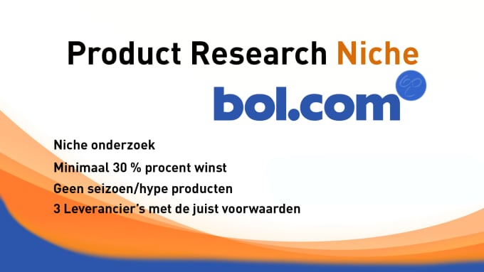 Gig Preview - Find your niche product for bol