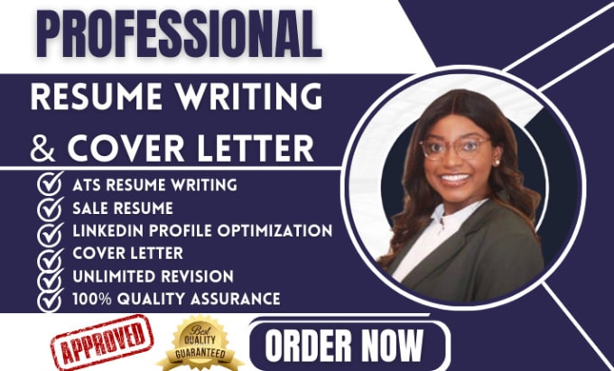 Gig Preview - Write a professional resume writing, cover letter, ats resume, linkedin