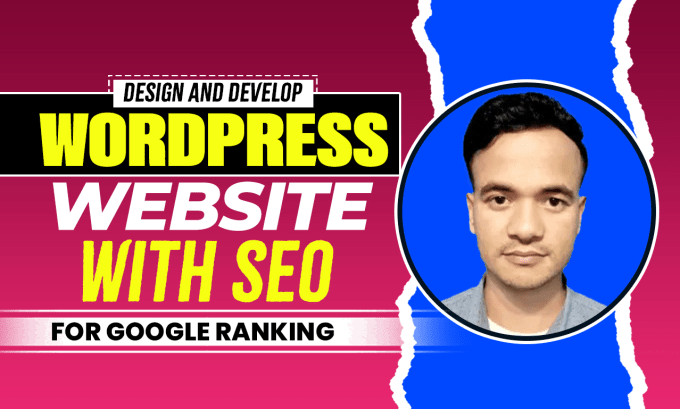 Gig Preview - Wordpress design and develop with SEO for google ranking