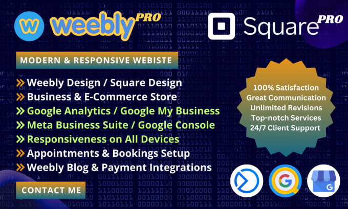 Gig Preview - Do weebly, square, weebly design, square store, weebly redesign, weebly seo,meta